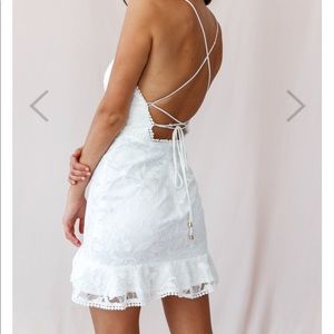 Never worn white lace dress with tags